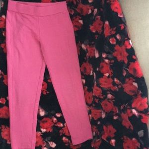 2 Pair of Girl Cotton Leggings with warm lining inside. Matching Sisters/Cousins
